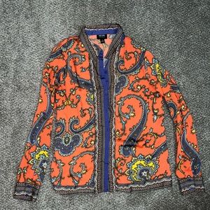 Nicole Miller paisley button shirt
